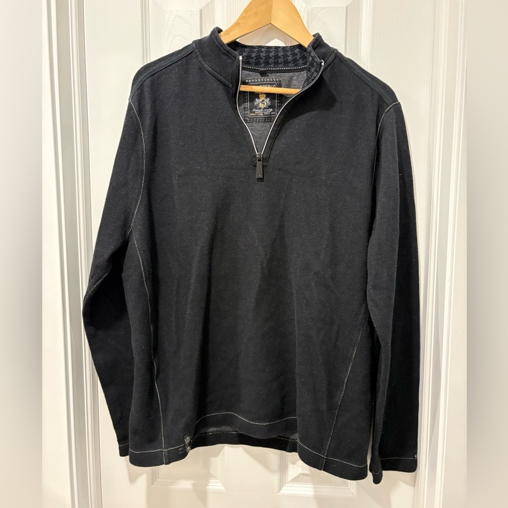 Point Zero Men's Dark gray quarter zip  ZipSweater Mens large CLEAR OUT SALE
